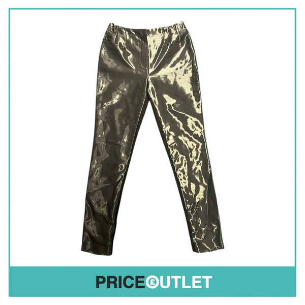 Thierry Mugler - Womens Black Reflective Trousers - Size 38 - BRAND NEW WITH TAGS