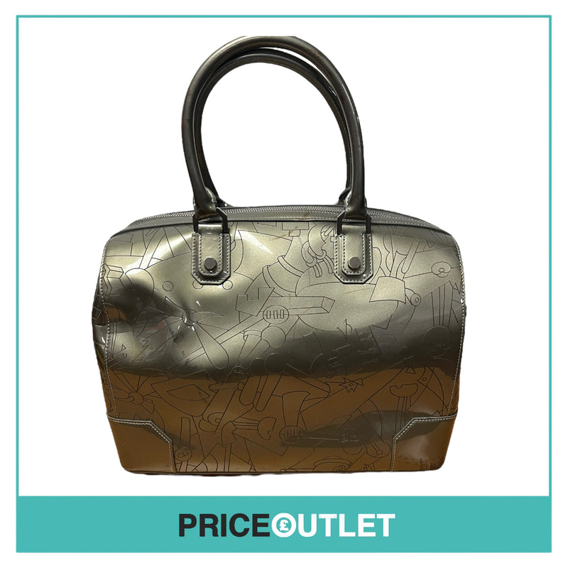 Diane De Maria - Grey Classic Patent Bonnie Bag - BRAND NEW WITH TAGS