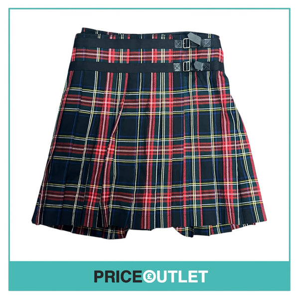 Comme des Garçons Tricot - Ladies Tartan Pleated Wrap Skirt with Buckle Detail - Size S - BRAND NEW WITH TAGS