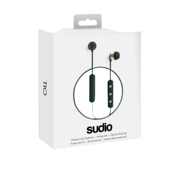 Sudio TIO Wireless Bluetooth Rechargeable Stereo Gym Headphones - Green  - BRAND NEW