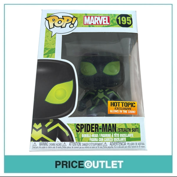 Funko - Marvel - Spider-Man (Stealth Suit) #195 (Slightly Damaged)