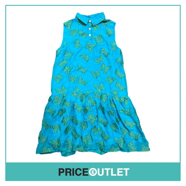 Creatures of the Wind - Blue and Green Butterfly Print Shirt Dress - Size 4 - BRAND NEW WITH TAGS