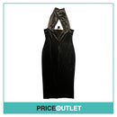 Pretty Little Thing - Plus Black Velvet Underwired Cross Front Midi Dress - Size 18 - BRAND NEW WITH TAGS