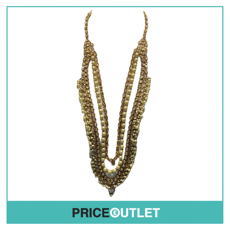 Dhiral's Creations -  Gold and Pearl Necklace - BRAND NEW IN BAG