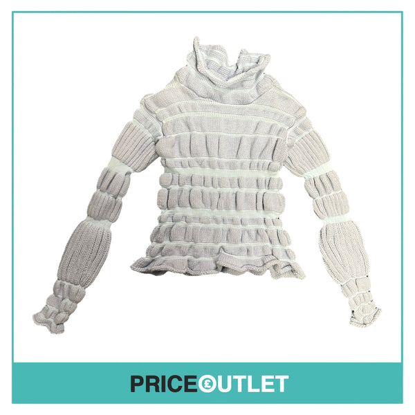 Helen Lawrence - Light Blue Chunky Knit Bobble Jumper - Size M/L - BRAND NEW WITH TAGS