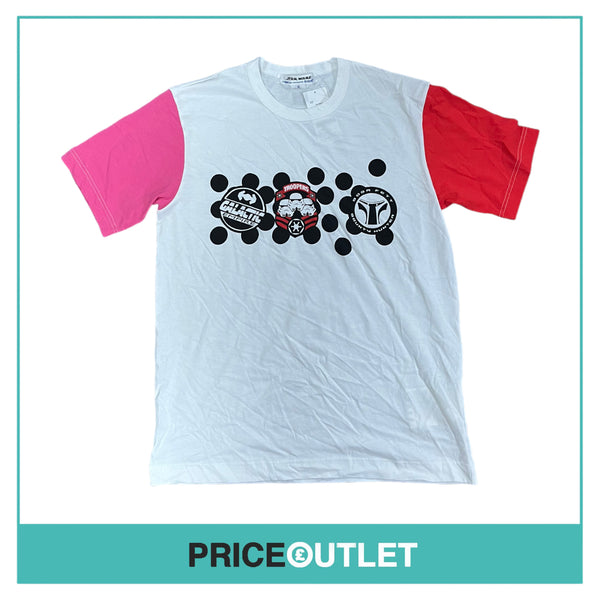 Comme des Garçons Shirt x Star Wars - Mens T-Shirt with Pink and Red Sleeves - Size M - BRAND NEW WITH TAGS