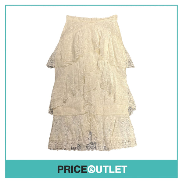 Erdem - White Lace Tiered Skirt - Size 10 - BRAND NEW WITH TAGS