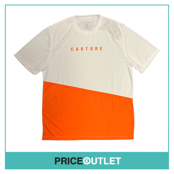 Castore - White and Orange T-Shirt - Size M - BRAND NEW WITH TAGS
