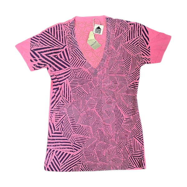 Salvor - Pink and Violet Fingerprint T-Shirt - Size M - BRAND NEW WITH TAGS