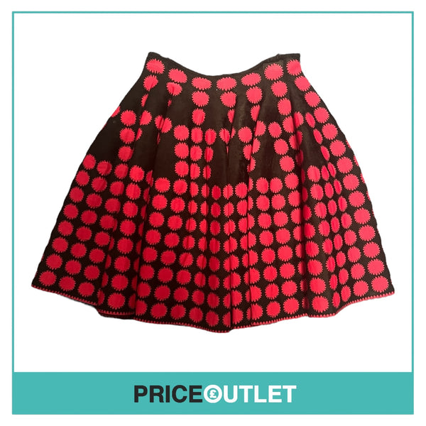 Alaia - Red and Black Printed Skirt - Size 38 - BRAND NEW WITH TAGS