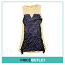 Toga - Grey and Navy Dress with Black Tassel Trim - Size 2 - BRAND NEW WITH TAGS