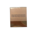 Gold packaging with text on a white background