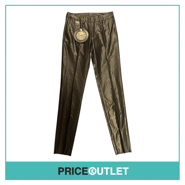 April 77 - Black Shiny Tapered Trousers - Size 34 - BRAND NEW WITH TAGS