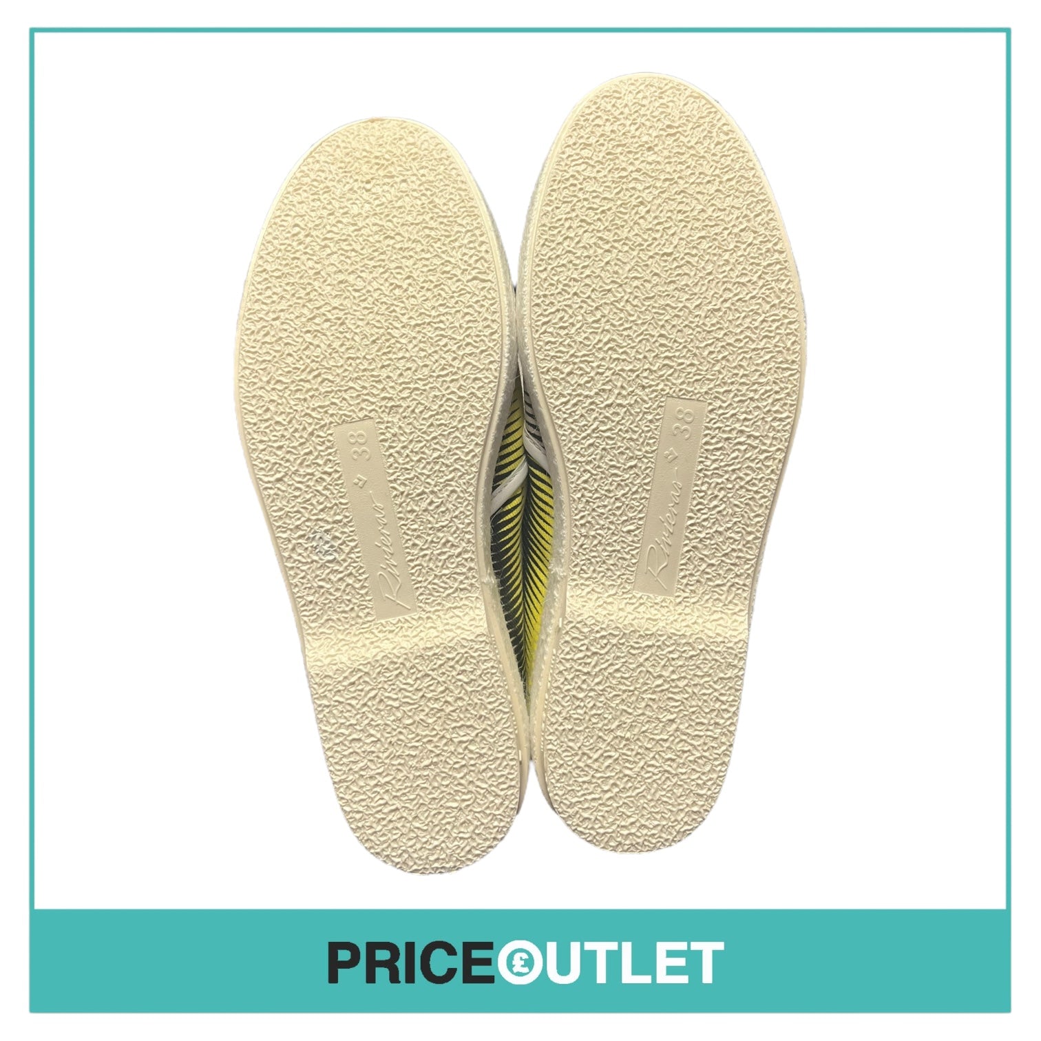 Rivieras - Womens Black and Yellow Print Shoes - Size 38 - BRAND NEW IN BOX