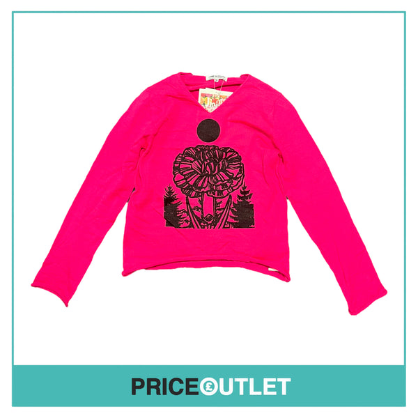 Comme des Garçons Jingle Flowers -  Womens Pink Jumper - Size M - BRAND NEW WITH TAGS