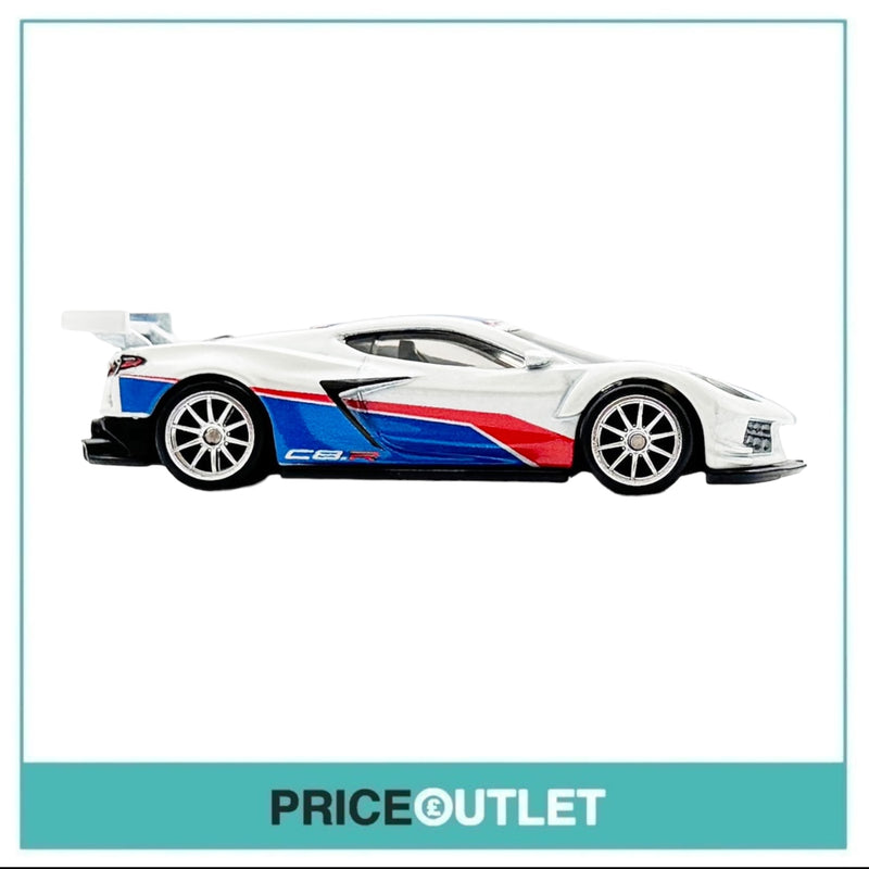 Hot Wheels American Scene - Corvette C8.R (White, Red & Blue) - Damaged Box