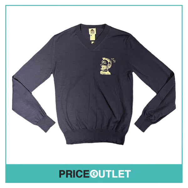 Dover Street Market - Mens Navy V Neck Jumper - Size XS - BRAND NEW WITH TAGS