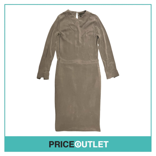 JJSLEE - Grey Knee Length Dress with Padded Skirt - Size 12 - BRAND NEW WITH TAGS