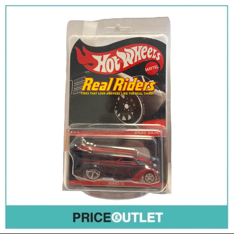 Hot Wheels Real Riders - Drag Diary Series 14 (Black & Red)