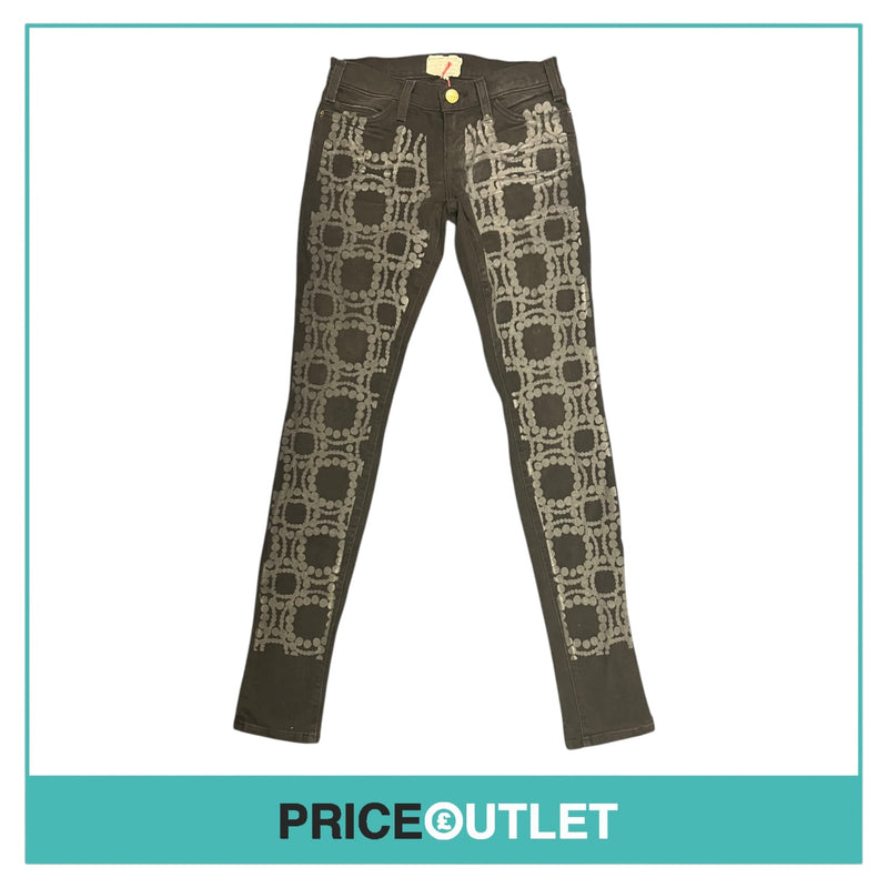 Marni x Current Elliott - Black Skinny Jeans with Pearl Print - Size 24 - BRAND NEW WITH TAGS