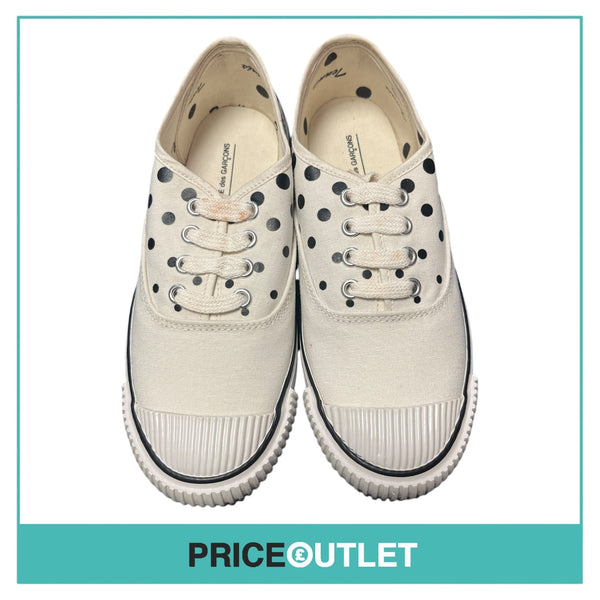 Bata x Comme des Garçons - Black and White Fade Dot Tennis Shoes - Size UK 3.5 - BRAND NEW WITH TAGS