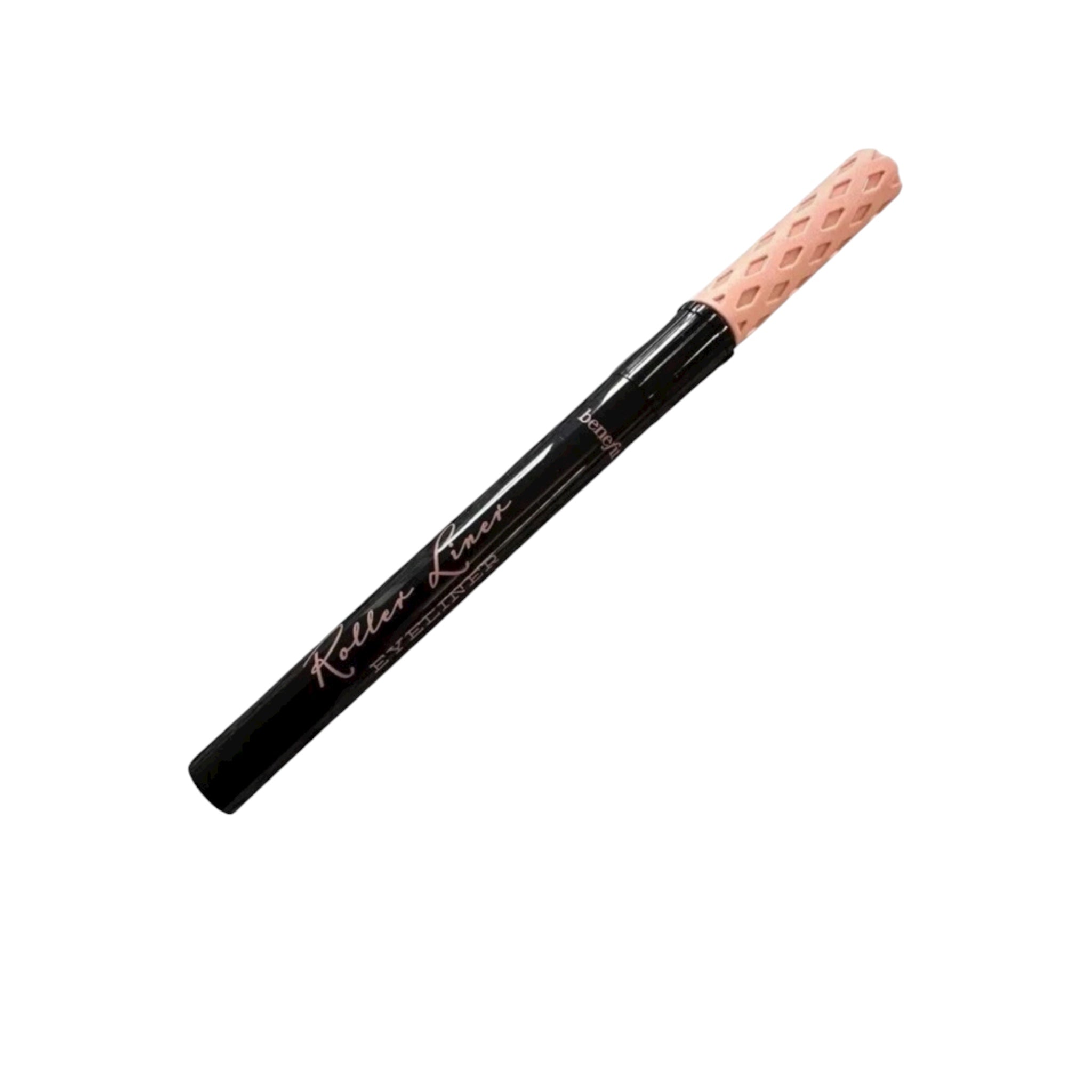Makeup pencil with pink tip on a white background