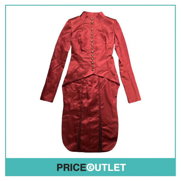 L'Wren Scott - Satin Bordeaux Coat - Size 42 - BRAND NEW WITH TAGS