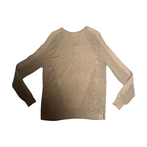 Alexander Wang - Dark Grey Mixed Stitch Crewneck Top - Size S - BRAND NEW WITH TAGS