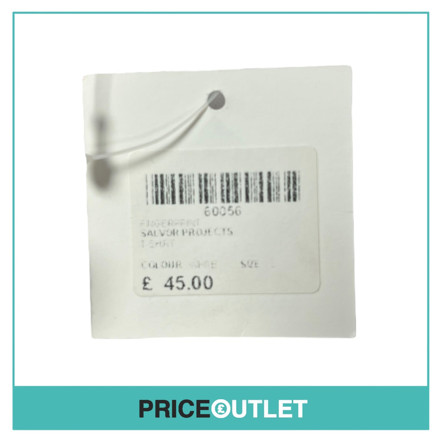 Salvor - Red and White Fingerprint T-Shirt - Size L - BRAND NEW WITH TAGS