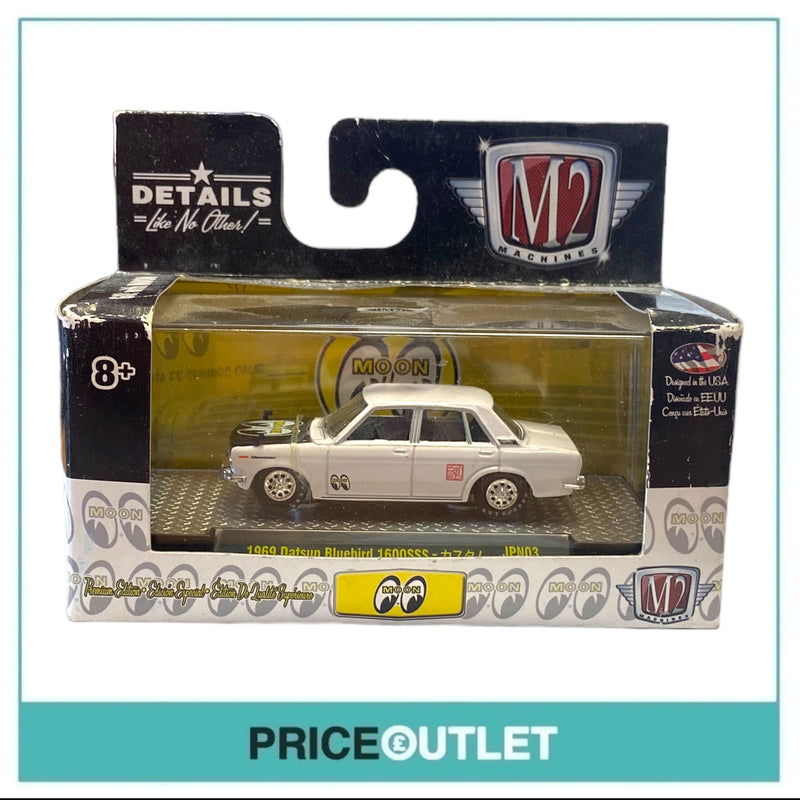 M2 Machines Mooneyes - 1969 Datsun Bluebird 1600SSS (White) - Damaged Box