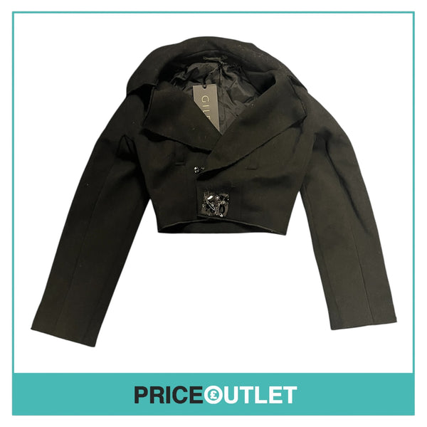 Giles - Black Cropped Embellished Wool Jacket - Size XS - BRAND NEW WITH TAGS