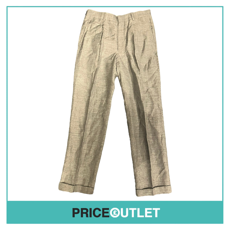 Comme des Garçons Homme Deux - Mens Grey Trousers with Turned Hems - Size M - BRAND NEW WITH TAGS