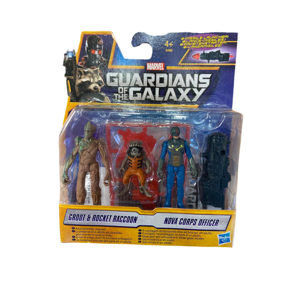 Marvel - Guardians of the Galaxy - Groot, Rocket and Nova Corps Officer - Hasbro A7900