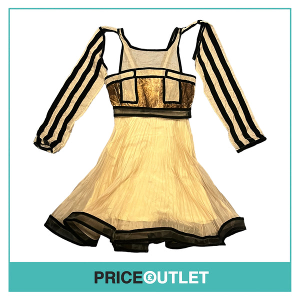 Christopher Kane - Nude Dress with Black Binding - Size 10 - BRAND NEW WITH TAGS