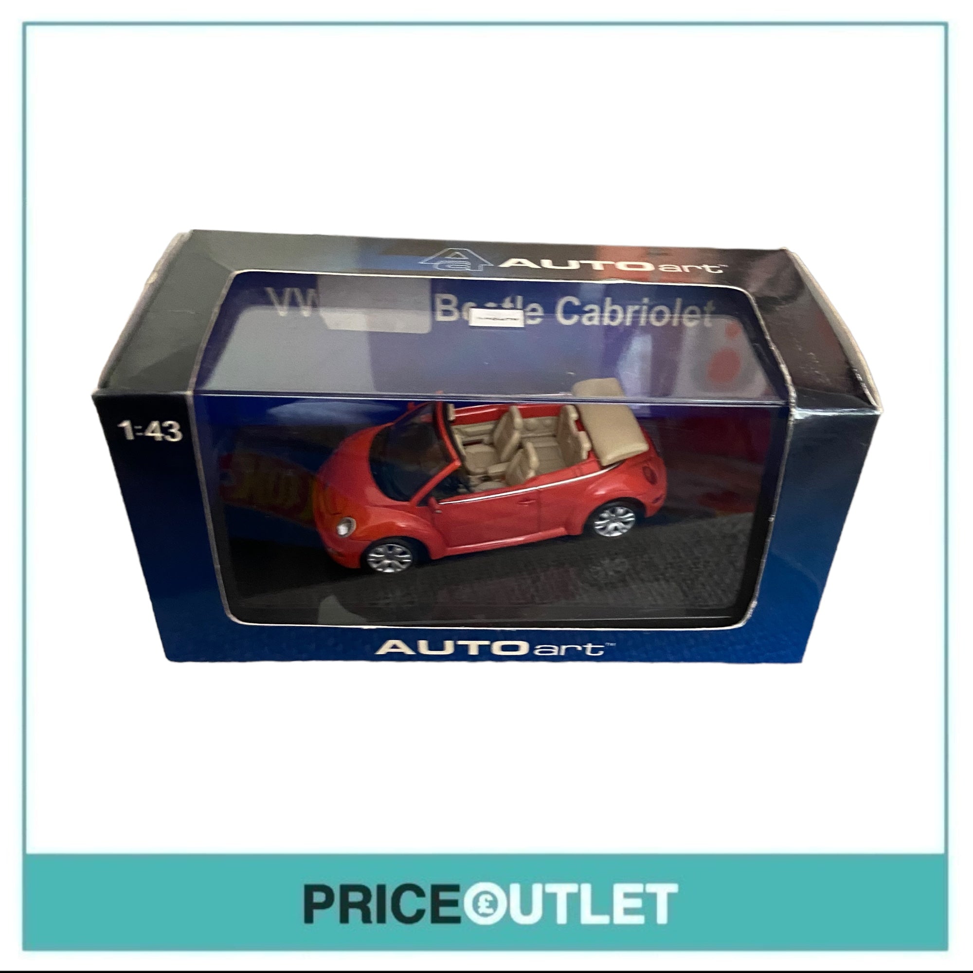 Auto Art - Volkswagen VW New Beetle Cabrio (Sundown Orange)