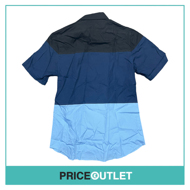 Jonathan Saunders - Blue and Black Colour Block Shirt - Size 50 - BRAND NEW WITH TAGS