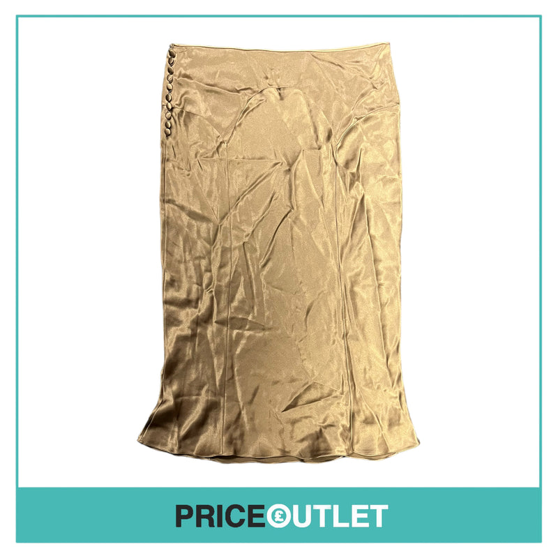 Giambattista Valli - Brown Satin Skirt - Size 4 - BRAND NEW WITH TAGS
