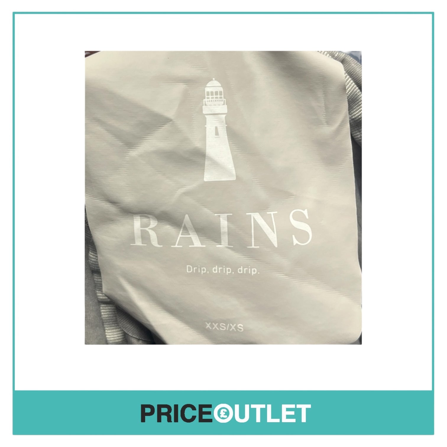 Rains - Light Grey Windbreaker Jacket - Size XXS/XS - BRAND NEW