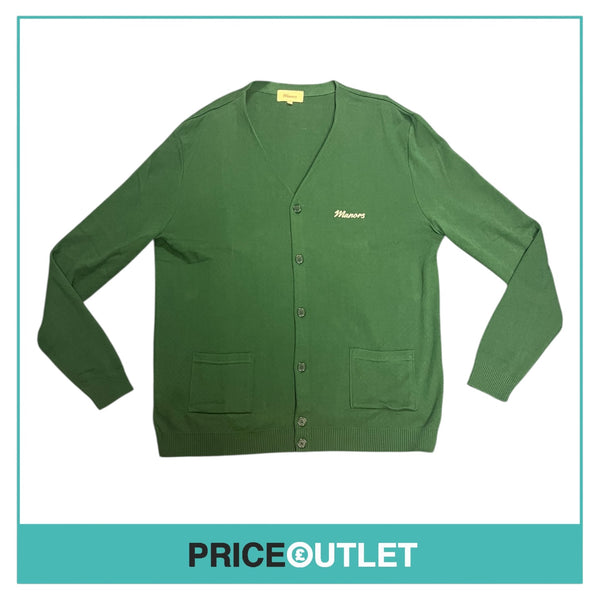 Manors Golf - Knitted Cardigan - Green - Size L - BRAND NEW