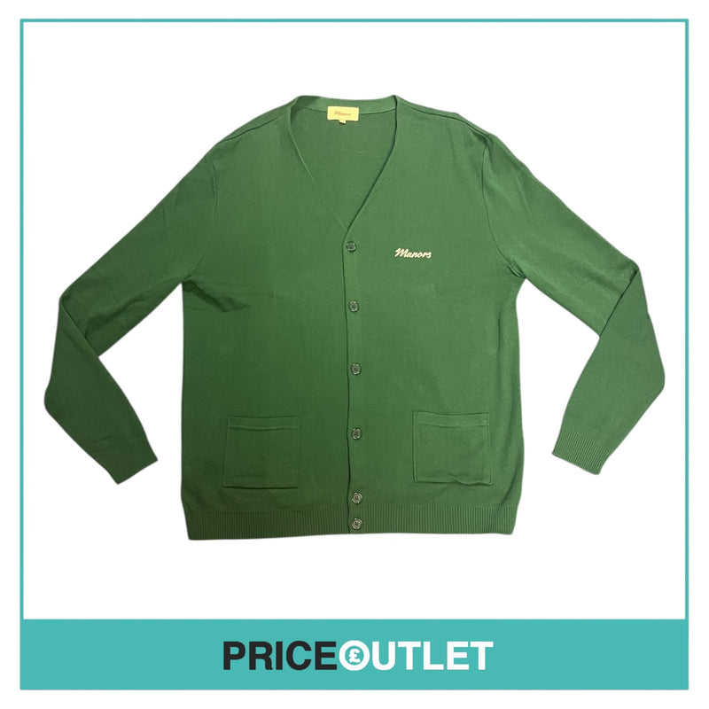 Manors Golf - Knitted Cardigan - Green - Size L - BRAND NEW