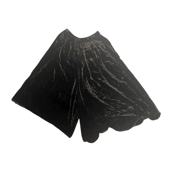 Comme des Garçons - Navy Velvet Cropped Asymmetric Trousers - Size S - BRAND NEW WITH TAGS