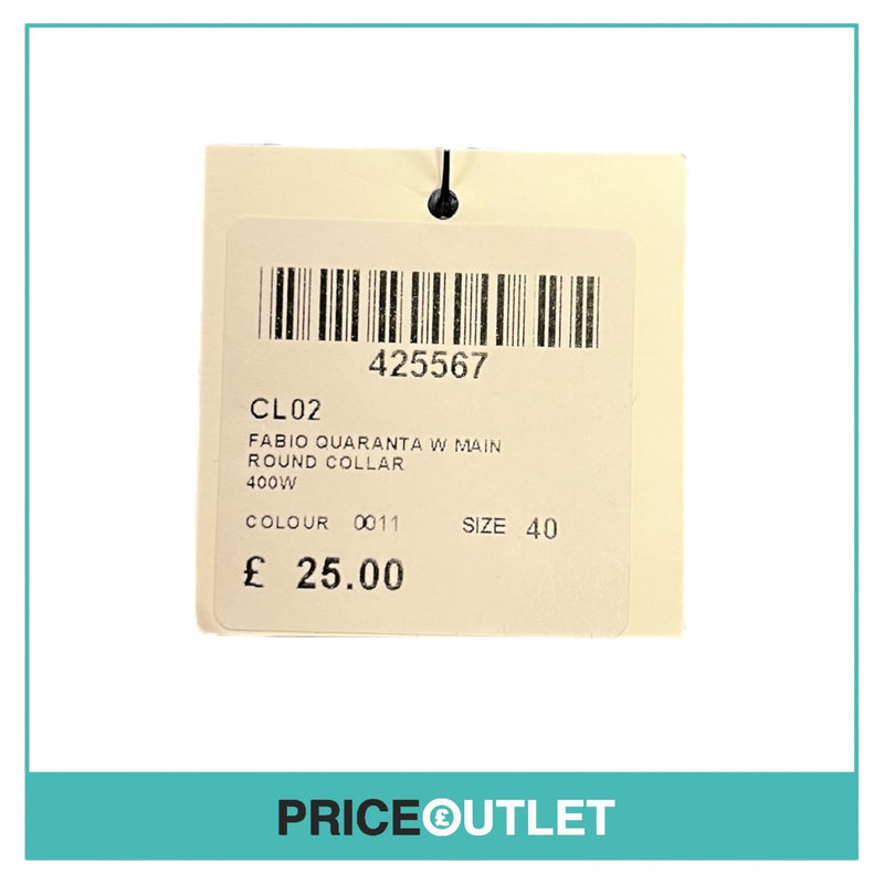 Fabio Quaranta - Light Blue Round Collar - Size 40 - BRAND NEW WITH TAGS