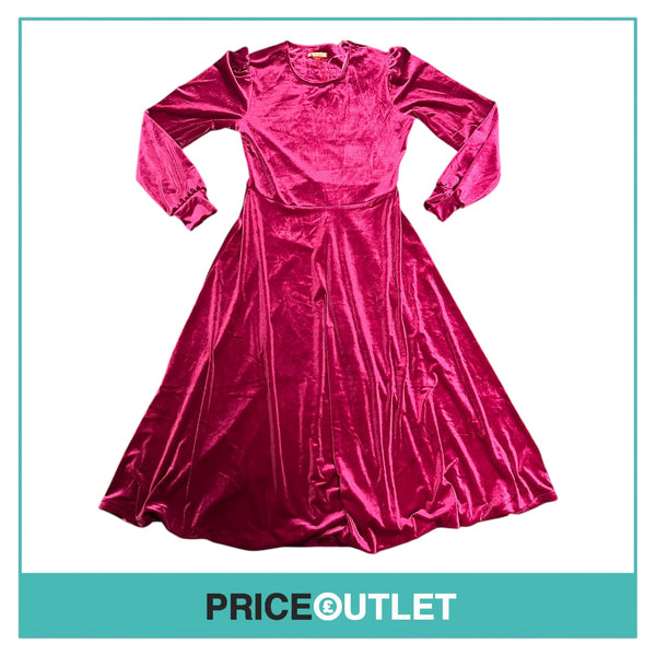 Joe Browns - Magenta Rosetta Velour Dress - Size 12 - BRAND NEW WITH TAGS
