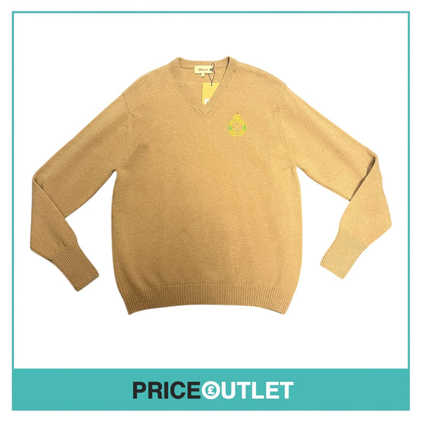 Manors Golf - Royal Manors V Neck - Camel - Size L - BRAND NEW WITH TAGS