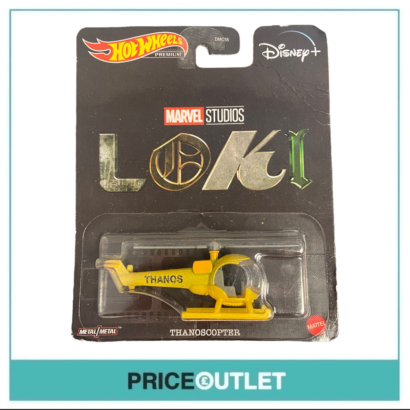 Hot Wheels Marvel - Loki Thanoscopter (Yellow) - Damaged Box