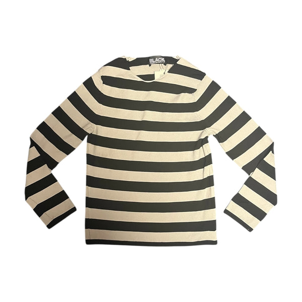 Comme des Garçons Black - Ladies Black and Grey Striped Jumper - Size S - BRAND NEW WITH TAGS