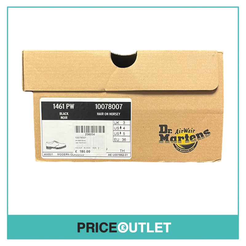 Dr Martens - Black Horse Hair Shoes - Size 3 - BRAND NEW WITH TAGS