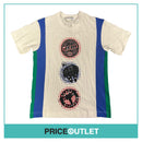 Comme des Garçons Shirt x Star Wars - Mens T-Shirt with Green and Blue Stripes - Size XS - BRAND NEW WITH TAGS