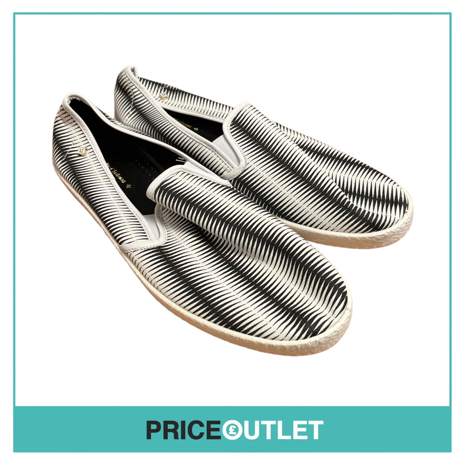 Rivieras - Mens Black and White Print Shoes - Size 43 - BRAND NEW IN BOX