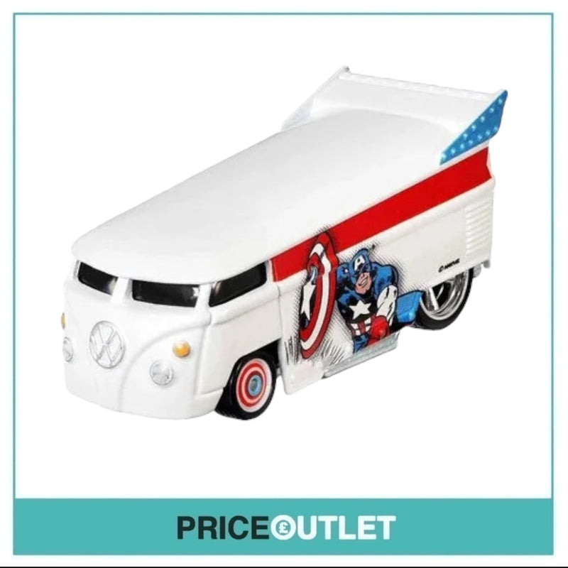 Hot Wheels Marvel - Captain America Volkswagen T1 Drag Bus